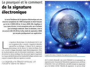 Signature électronique en Biologie