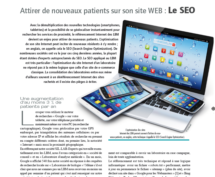 Attirer des patients sur son site WEB